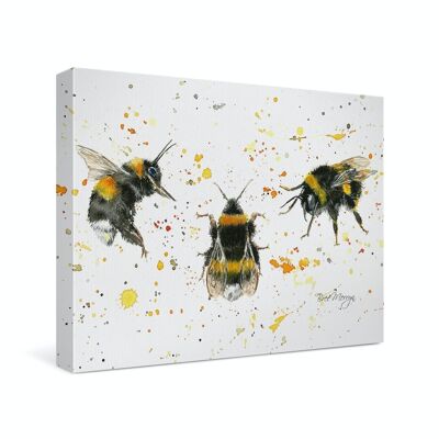 Abeja feliz linda de la lona