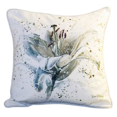 Grey Lily Medium Cushion