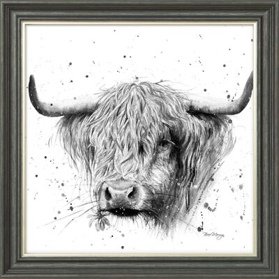 Aileen B&W Midi Framed Print - Grafito