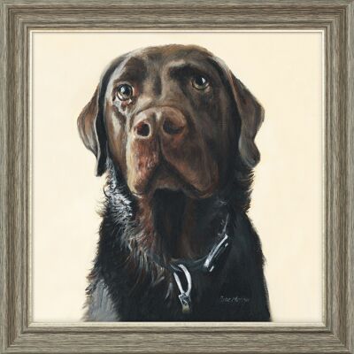 Amos Midi Framed Print - Walnut