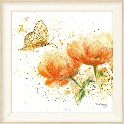 Apricot Dream Midi Framed Print - Warm White