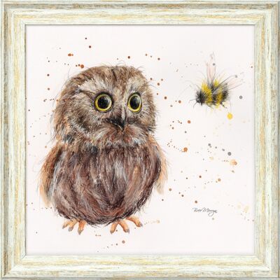 Beaky and Bumble Midi Framed Print - Rustic