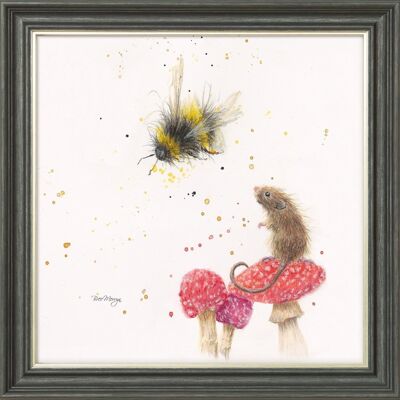 Belle and Bumble Midi Framed Print - Graphite