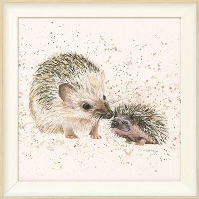 Branston and Prickle Midi Framed Print - Warm White