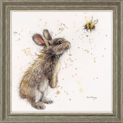 Bugsy and Bumble Midi Framed Print - Walnut