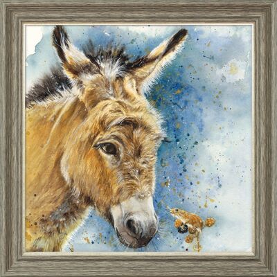 Dobbin and Milo Midi Framed Print - Walnut