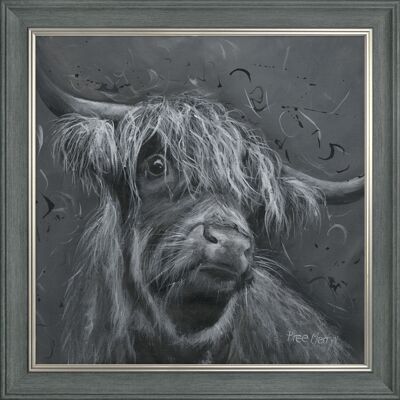 Dougal 2 Midi Framed Print - Charcoal