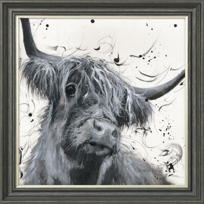 Dougal Midi Framed Print - Graphite