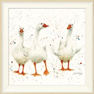 Going for a Gander Midi Framed Print - Warm White