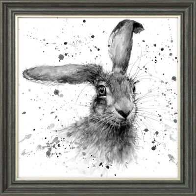 Harriet B&W Midi Framed Print - Graphite