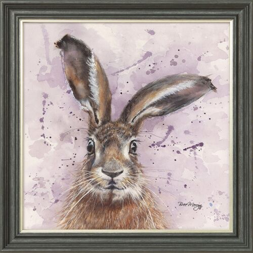 Horatio Purple Midi Framed Print - Graphite