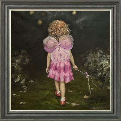 Into Fairyland Midi Framed Print - Graphite