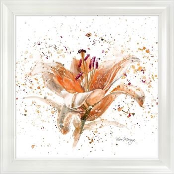 Affiche encadrée Midi Orange Lily - Blanc 2