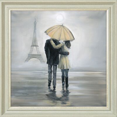 Parisian Moment Midi Framed Print - Grey Mist