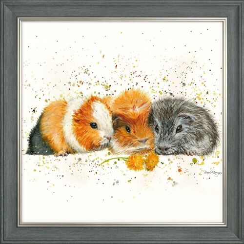 Snap, Crackle and Pop Midi Framed Print - Charcoal