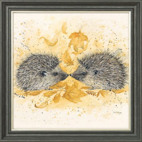 Snuffle and Spike Midi Framed Print - Graphite