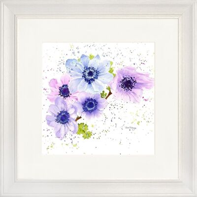 Anemones Classic Framed Print - Off White
