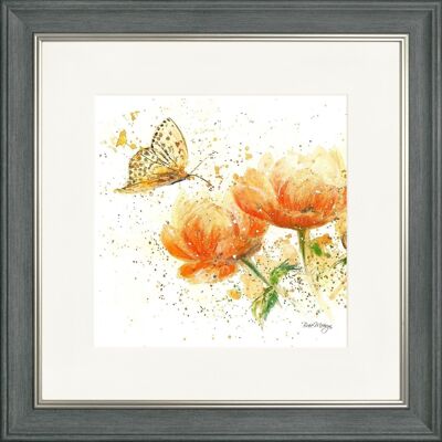 Apricot Dream Classic Framed Print - Charcoal