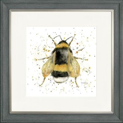 Stampa incorniciata classica Bee Awesome - Carbone di legna