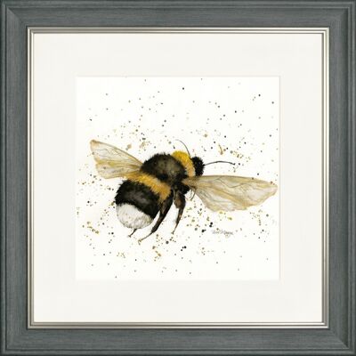 Bee Kind Classic Framed Print - Charcoal