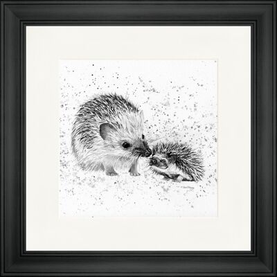 Branston and Prickle B&W Classic Framed Print - Black