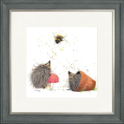 Brillo, Barb and Bumble Classic Framed Print - Charcoal