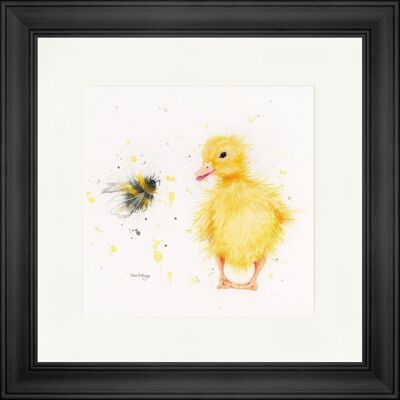 Bubbles and Bumble Classic Framed Print - Black