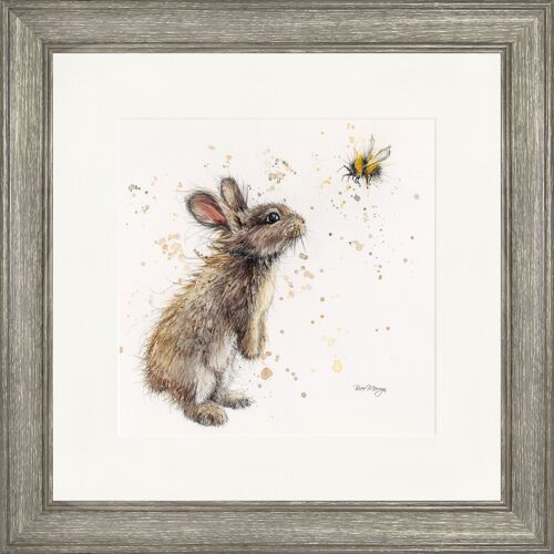 Bugsy and Bumble Classic Framed Print - Dark Wood
