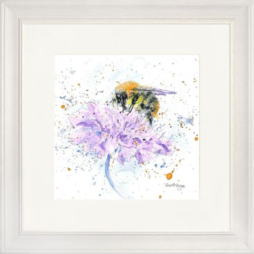 Busy Bee Classic Framed Print - Off White