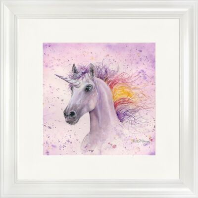 Celestia Classic Framed Print - White