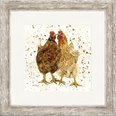 Chick Chat Classic Framed Print - Distressed