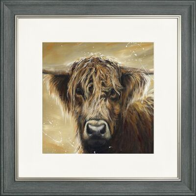 Colourful Hamish Classic Framed Print - Charcoal