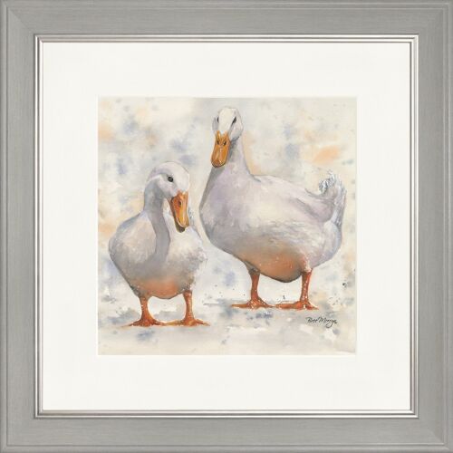 Dave and Doris Classic Framed Print - Grey