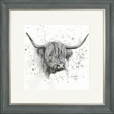 Donal Classic Framed Print - Charcoal