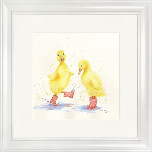 Dottie and Dally Classic Framed Print - White