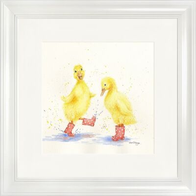 Dottie and Dally Classic Framed Print - White