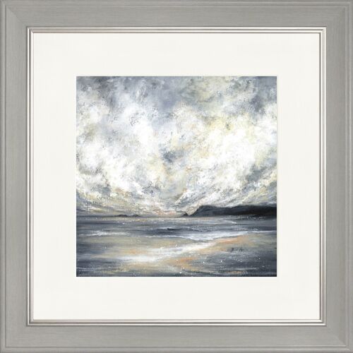 Exhale Classic Framed Print - Grey