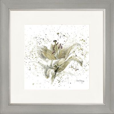 Grey Lily Classic Framed Print - Grey