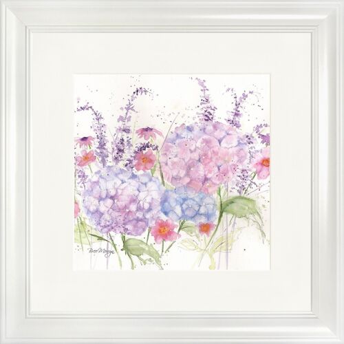 Hydrangeas Classic Framed Print - White