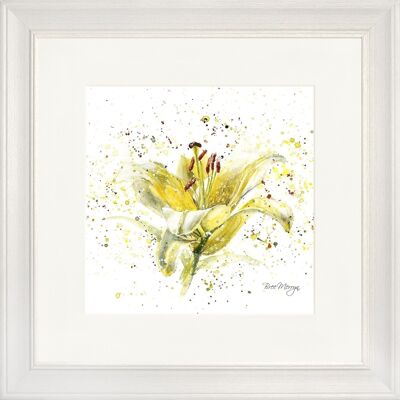 Affiche encadrée classique Lemon Lily - Blanc cassé