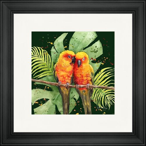 Paige and Paulo Green Classic Framed Print - Black