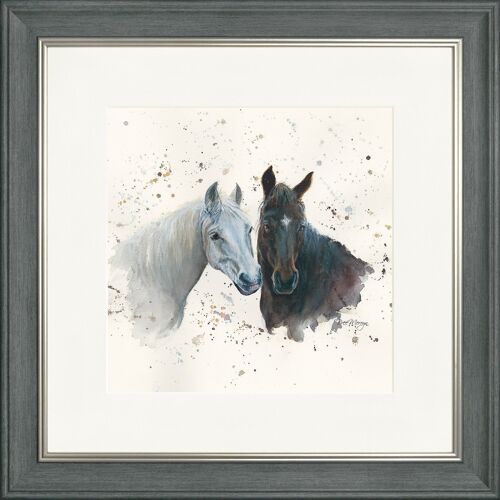Pebbles and Paloma Classic Framed Print - Charcoal