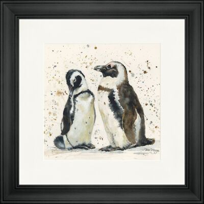 Pete and Peggy Classic Framed Print - Black