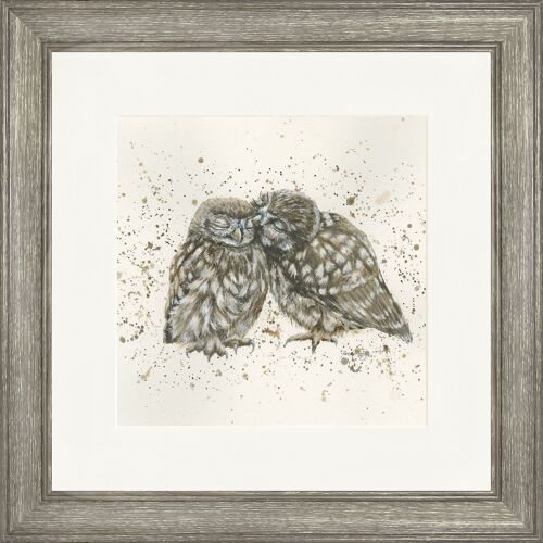 Posh and Pecks Classic Framed Print - Dark Wood