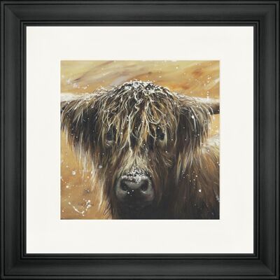 Snowy Hamish Classic Framed Print - Black