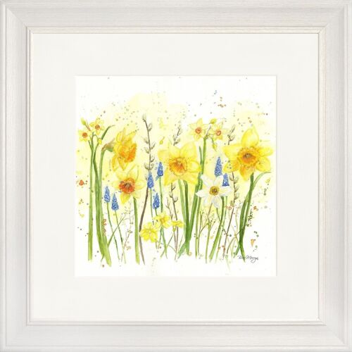 Spring Blooms Classic Framed Print - Off White