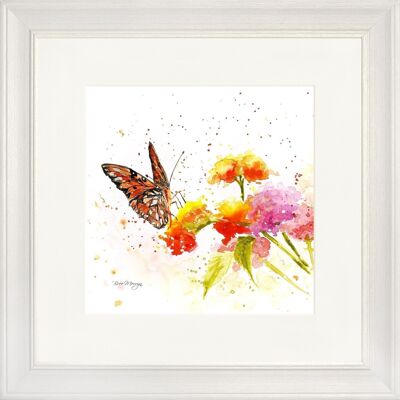 Summer Burst Classic Framed Print - Off White