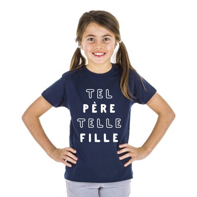TSHIRT NAVY AS FATHER LIKE DAUGHTER MPT girl