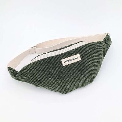Forest green corduroy bumbag
