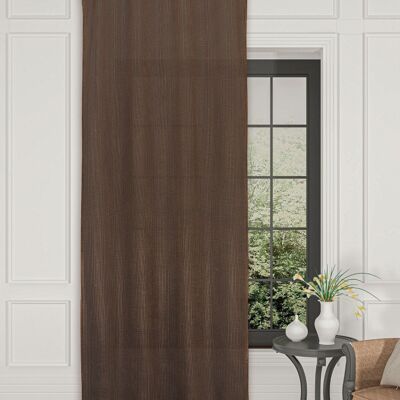 COOPER Sheer Curtain - Copper Collar - Grommet Panel - 140 x 260 cm - 100% pes